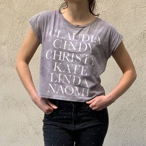 Supermodel t-shirt gray Cindy Crawford